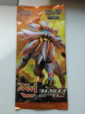 korean pokemon cards ebay KOREAN Pokemon Card pack of 5 Cards Sun/Moon Sun Series SM1S