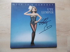 Ute Lemper autograph signed LP cover "Life Is A Carbaret" vinyl