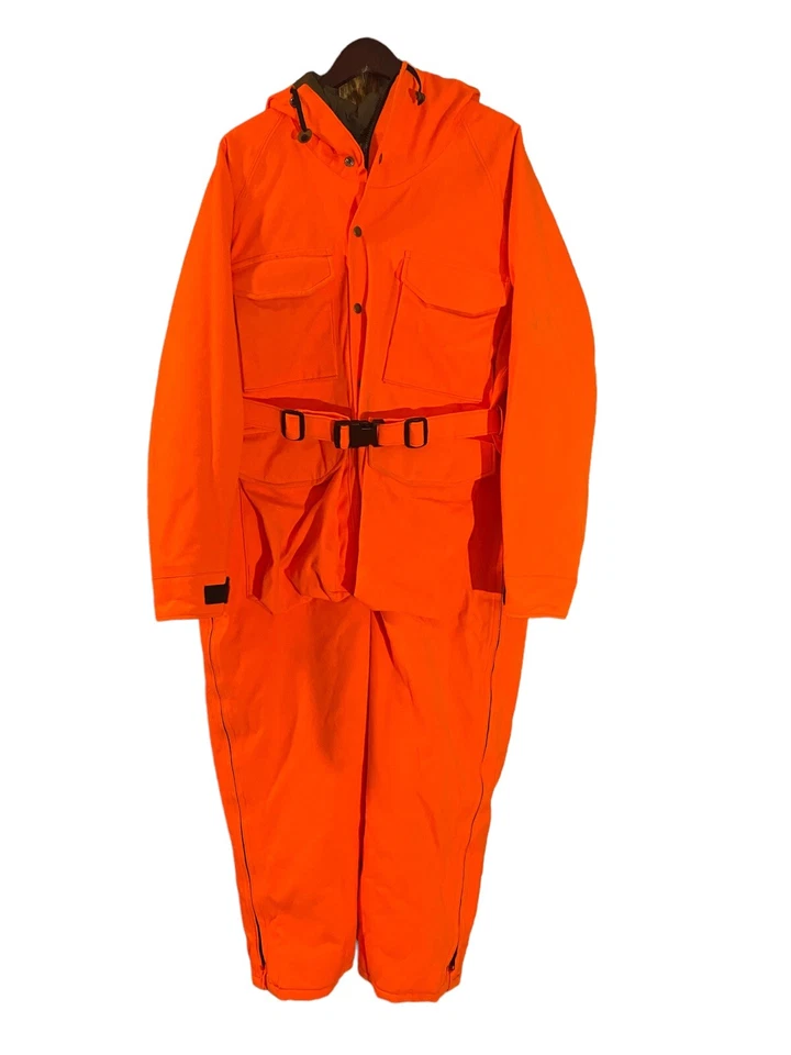 Vtg Cabela’s Gore-Tex Coveralls Mens Medium-R Insulated Hunter Orange USA Made - Image 3 of 4