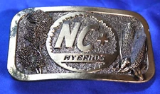 VINTAGE BELT BUCKLE NC+ Hybrids Corn Ear The Great American Buckle Co