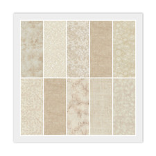 Natural Beige JELLY ROLL: 20 2 1/2" x 44" Strips, 100 Cotton Fabric, 1 Dup