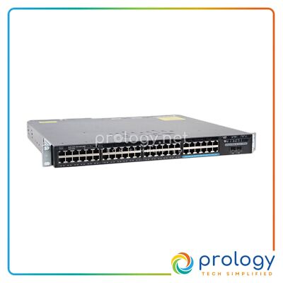 Cisco WS-C3650-12X48FD-L 48 Port mGig 2x 10G Uplink LAN Base Switch Dual PSU