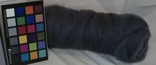 romney wool roving varigated dark Teal navy violet spinning felting fiber arts