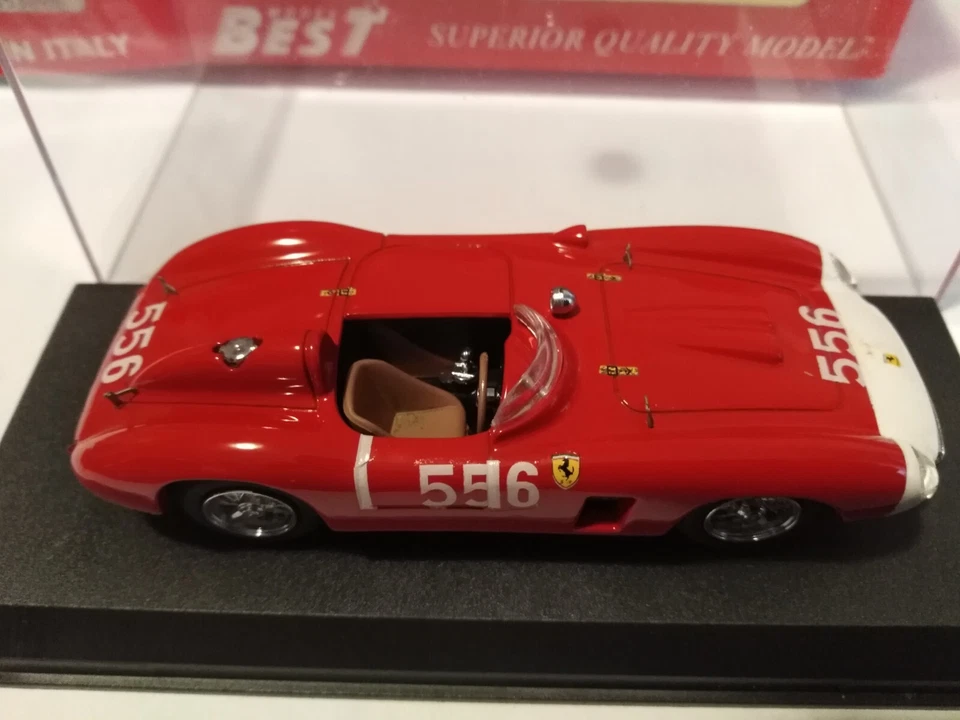 BEST MODEL 1:43 FERRARI 860 MONZA LUIGI MUSSO MILLE MIGLIA 1956 CON BOX - Immagine 4 di 4