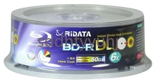 200 RIDATA 6X Blank Blu-Ray BD-R DL Dual Double Layer 50GB Inkjet Printable Disc