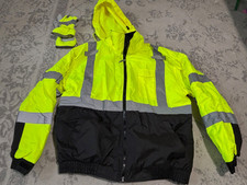 Ergodyne BE TENACIOUS WORK GEAR Size XL Reflective Quilted Coat Inset Hood Zip