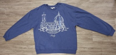Grayson Threads Florence Italy Graphic Sweatshirt Women s L Blue NWT
