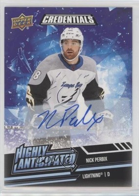 2022 Upper Deck Credentials Highly Anticipated Nick Perbix Rookie Auto RC 0ro5