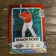 2021 Panini Optic Season Ticket Green wave J.D. Martinez  #40 RED SOX