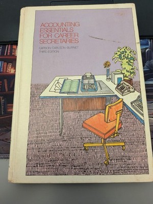 Accounting essentials for career secretaries by A.B. Carson (1972) RARE See Pics