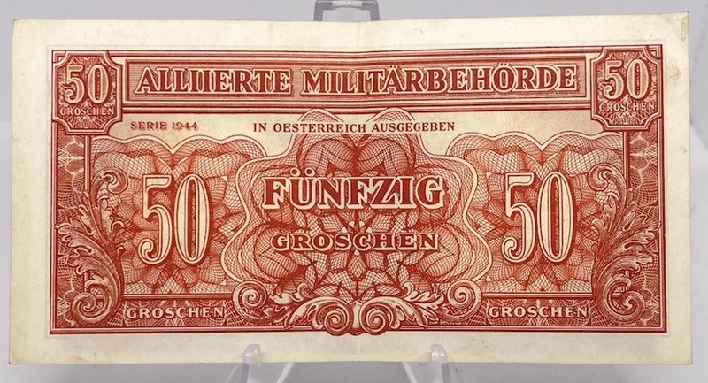 1944 Austria 50 Groschen Banknote (WWII) Pick# 102 XF (713)