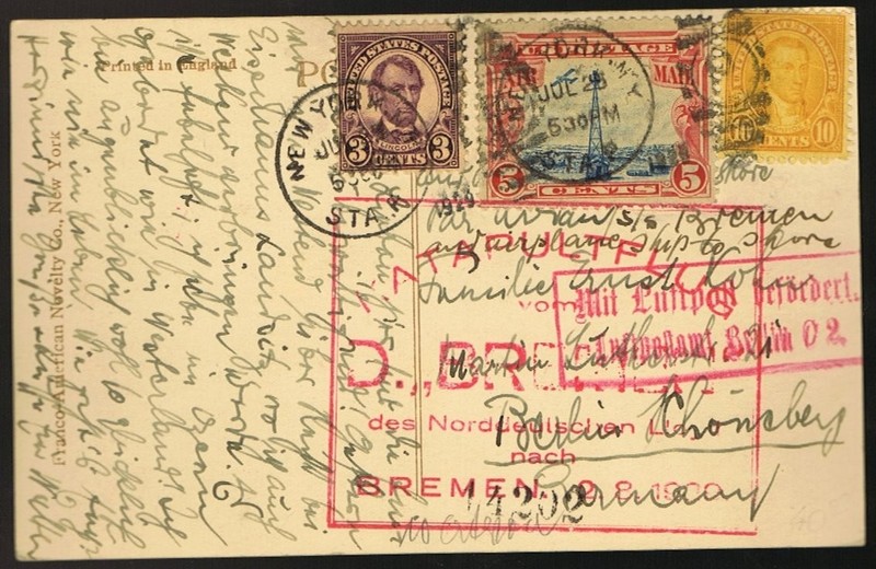 1928 C11 Beacon 1929 Bremen Catapult Postcard [B15]