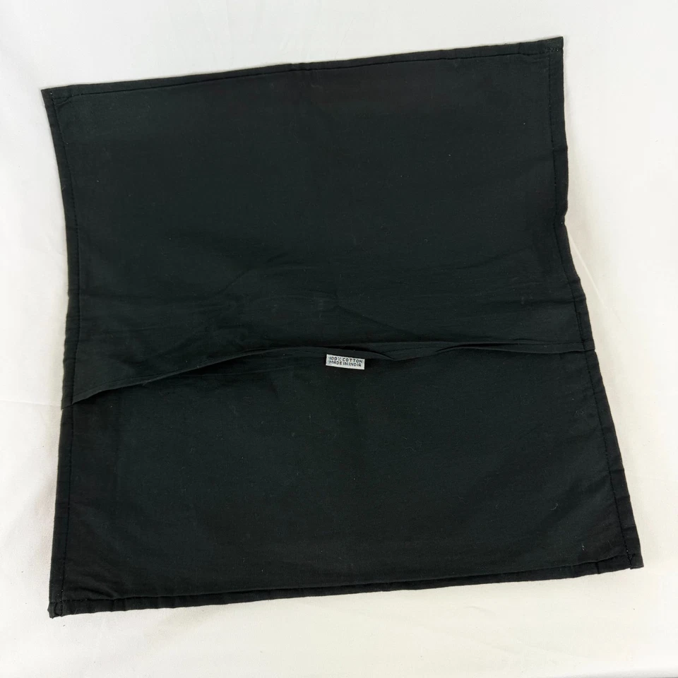 Orange Bling Pillow Cover Hand Beaded Embroidery 16in Square India Excellent - Image 3 of 4