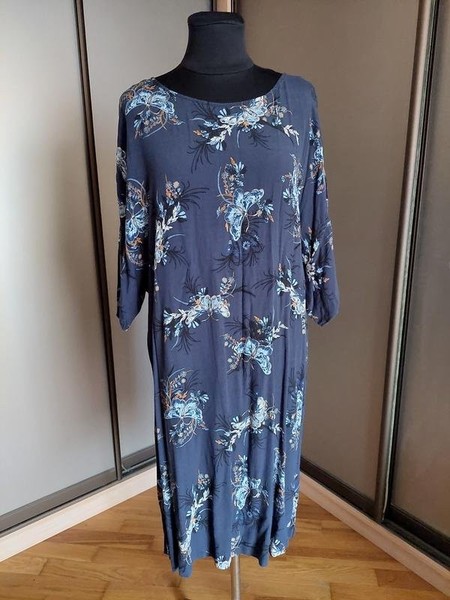 Women MARIE PHILIPPE Dress Navy Viscose 40 / L /