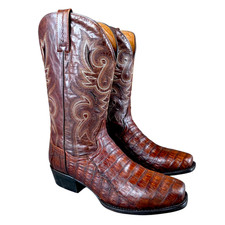 Dan Post Bayou Exotic Caiman Western Boots Br...