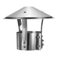 4.3" 110mm Round Chimney Cap Stainless Steel Tapered Top Chimney Cap, Silver