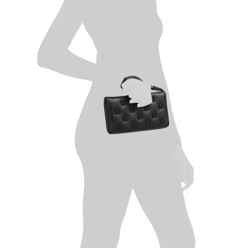 Cartera Muñequera Betsey Johnson Reina Araña Cremallera Alrededor Negra Halloween Gótico Punk Foto 3 de 4