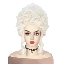 Marie Antoinette High Pouf White Wig Side Rin...