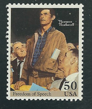 Scott #2840c...50 Cent...Norman Rockwell/Freedom Of Speech