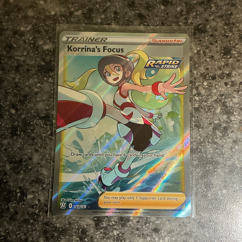 Pokemon TCG Korrina's Focus 160/163 Full Art Holo Ultra Rare Rapid Strike