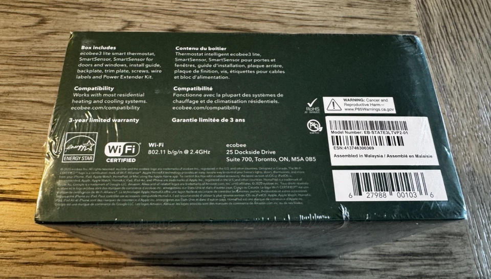 Ecobee3 Lite Smart Thermostat w/ 2 Whole Home Sensors EB-STATE3LTVP2-01 Costco - Image 2 of 4