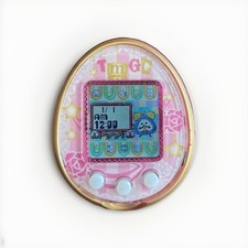 Bandai Tamagotchi 4U Pink with Flower Cover strap Rare Tested /Japan
