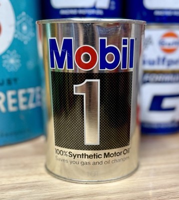 フォード　モーターオイル缶　ヴィンテージ　ワンクォート Vintage Mobil 1 Motor Oil Can Quart Empty | eBay