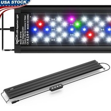 LED Aquarium Light Full Spectrum Timer Adjustable Brightness Freshwater Tank Use
