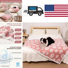 Reversible Dog Blanket 60x80 Inches Waterproof Soft Polyester Floral Pattern