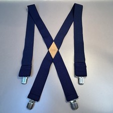 C. E Schmidt Pants Suspenders Adjustable Black 2" Wide Clip-On Workwear