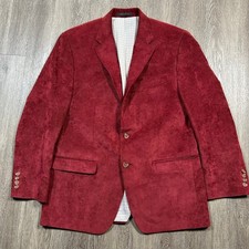 Lauren Ralph Lauren Sport Coat 42R Burgundy Corduroy Two Button Blazer Men