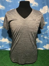 Under Armour Shirt T-Shirt Armor Gray Large L Sports fit style C5