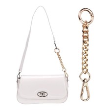 6" Chunky Metal Purse Strap with Spring Buckle, Light Gold, 0.4" Width