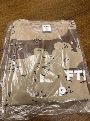 NWT FTP Fuckthepopulation Desert Camo Logo Tee Shirt Size Men