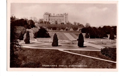 Drumlanrig Castle Dumfriesshire Scotland 1920s Vintage Real Photo RPPC Postcard - Image 1 of 2