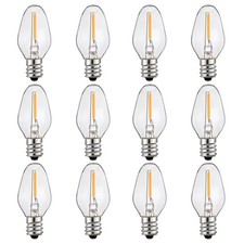 C7 LED Night Light Bulbs, E12 Candelabra Base 0.6 Watt LED Light Bulbs for