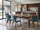Porada Astrid Contemporary Dining Chair Ex Display Textured Blue Grey
