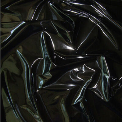 SHINY GLOSSY PVC VINYL PLEATHER GOTHIC FETISH CAT SUITS STAGE DANCE BLACK 54''W