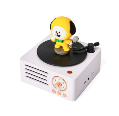 BTS BT21 CHIMMY TURNTABLE BLUETOOTH SPEAKER Radio Great Gift Home