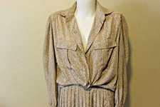 NEW JH COLLECTIBLES WOMEN'S TWO PIECES SKIRT SUIT SIZE 10 IVORY/BROWN
