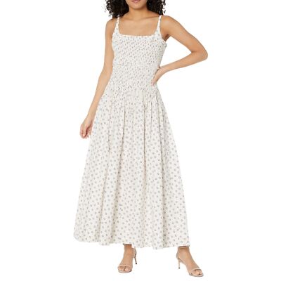 knee length dresses for ladies Marine Layer Women's Emery Poplin Midi Dress - Multi - Size Xs
