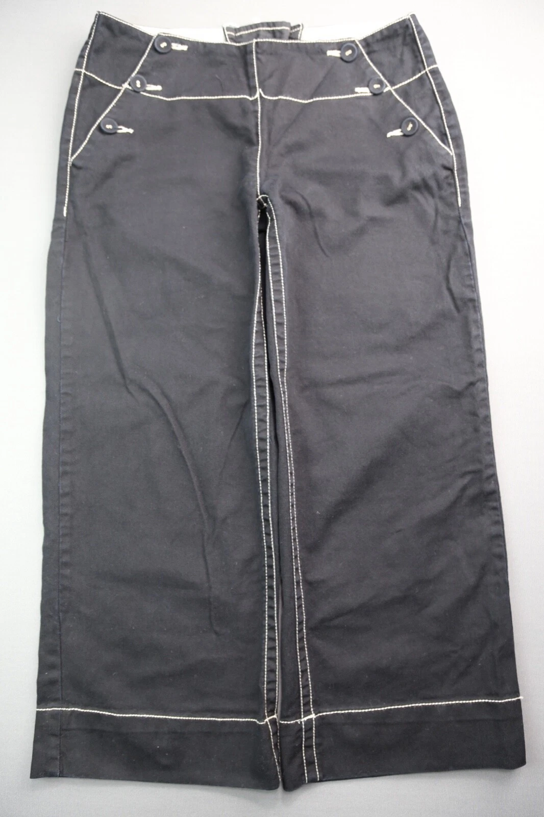 Women's Free People Wide Leg Capri Cropped Pants Black Stretch Size 2 (28x23)
Opens in a new window