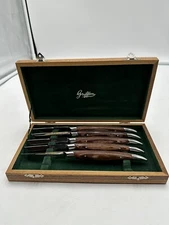 SET OF 5 GRIFFONS Partial Micro Serrated Steak Knives Stainless Still Japan Box