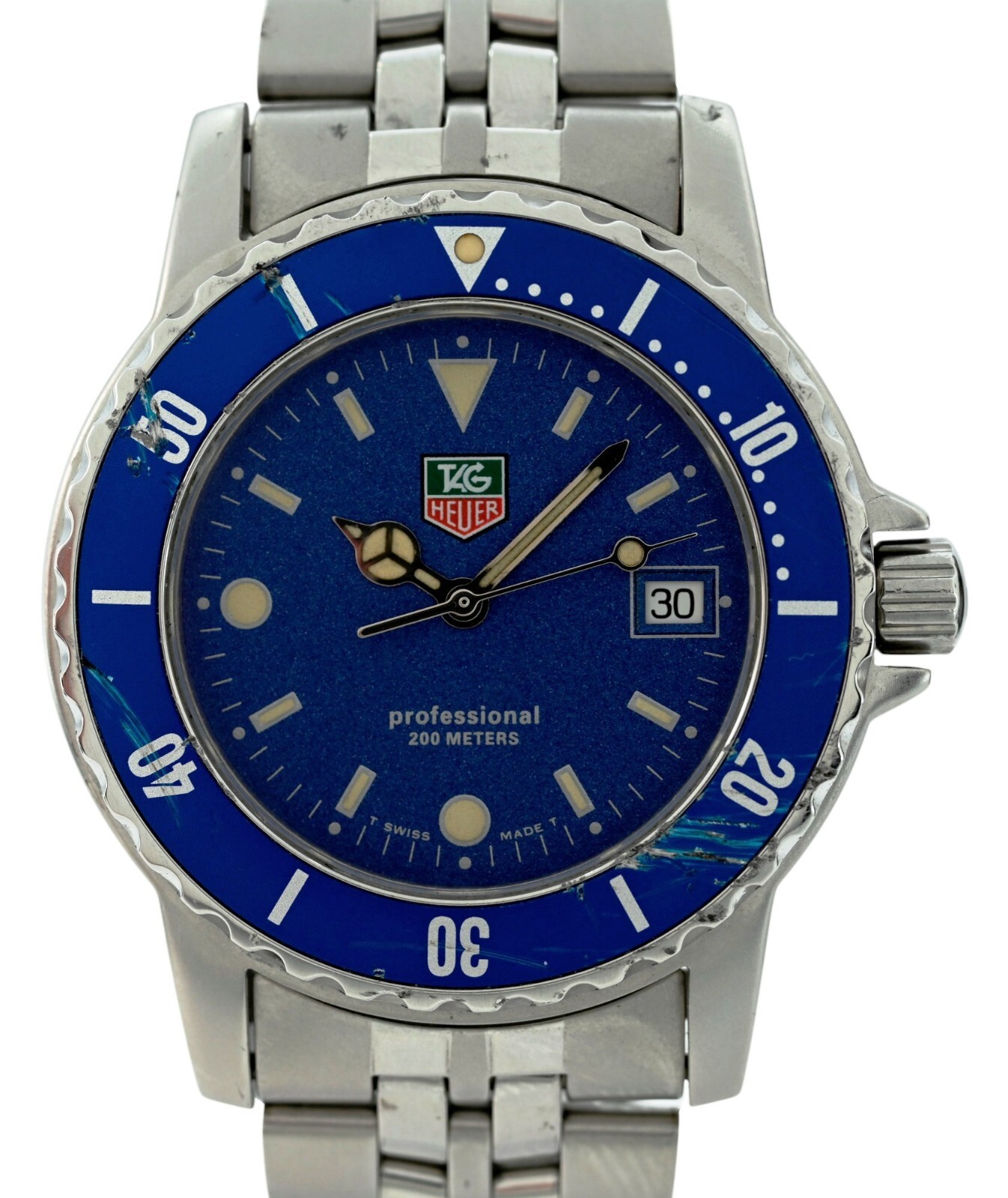 Tag Heuer 37mm Men's Professional 1500 Series Blue Dial Watch! Ref: WD1214-G-20!