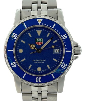 Tag Heuer 37mm Men's Professional 1500 Series Blue Dial Watch! Ref