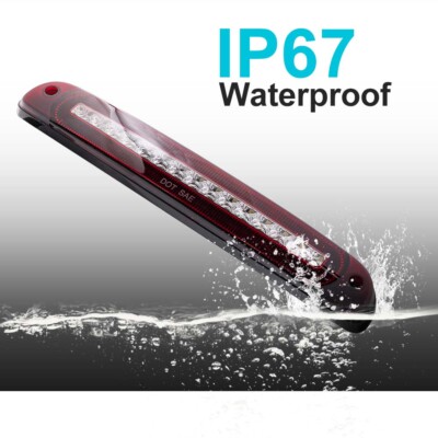 LED 3rd Brake/Cargo Light For 1999-2016 Ford F-250 Super Duty - Red Lens, Chrome Housing 7 thumbnail image