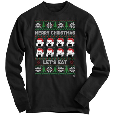 1Tee Kinder Mädchen Merry Christmas, Let's Eat Sweatshirt Pullover
