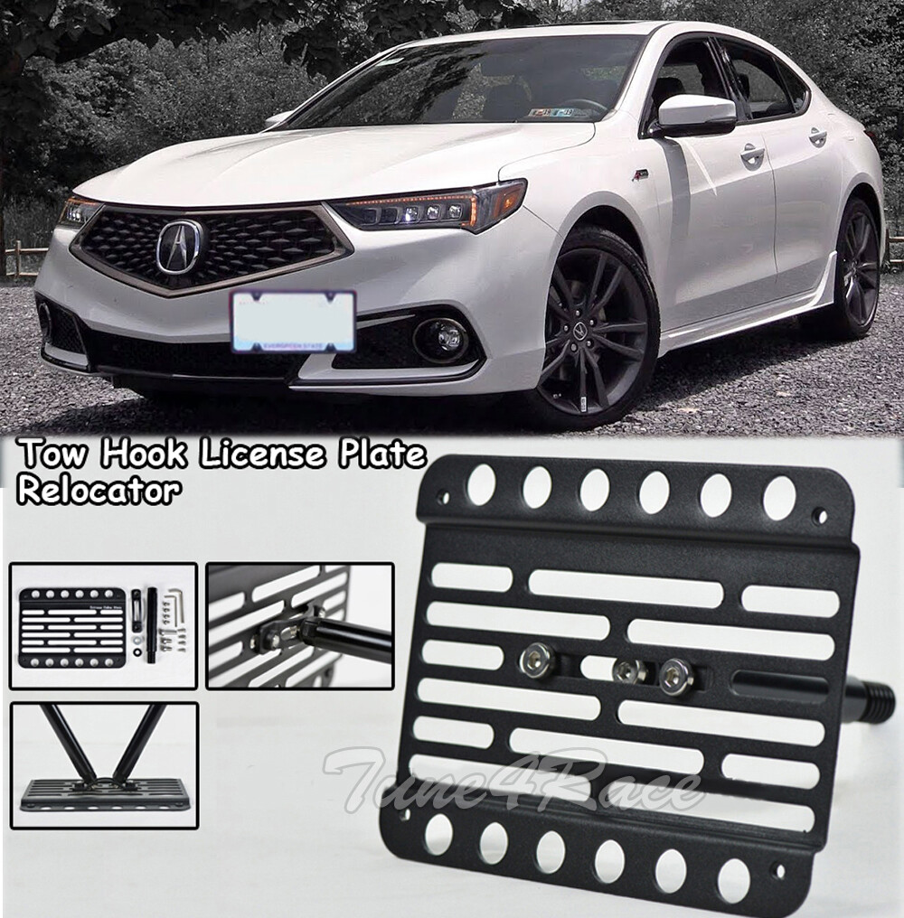 For 18-Up Acura TLX Front Bumper Tow Hook License Plate Bracket