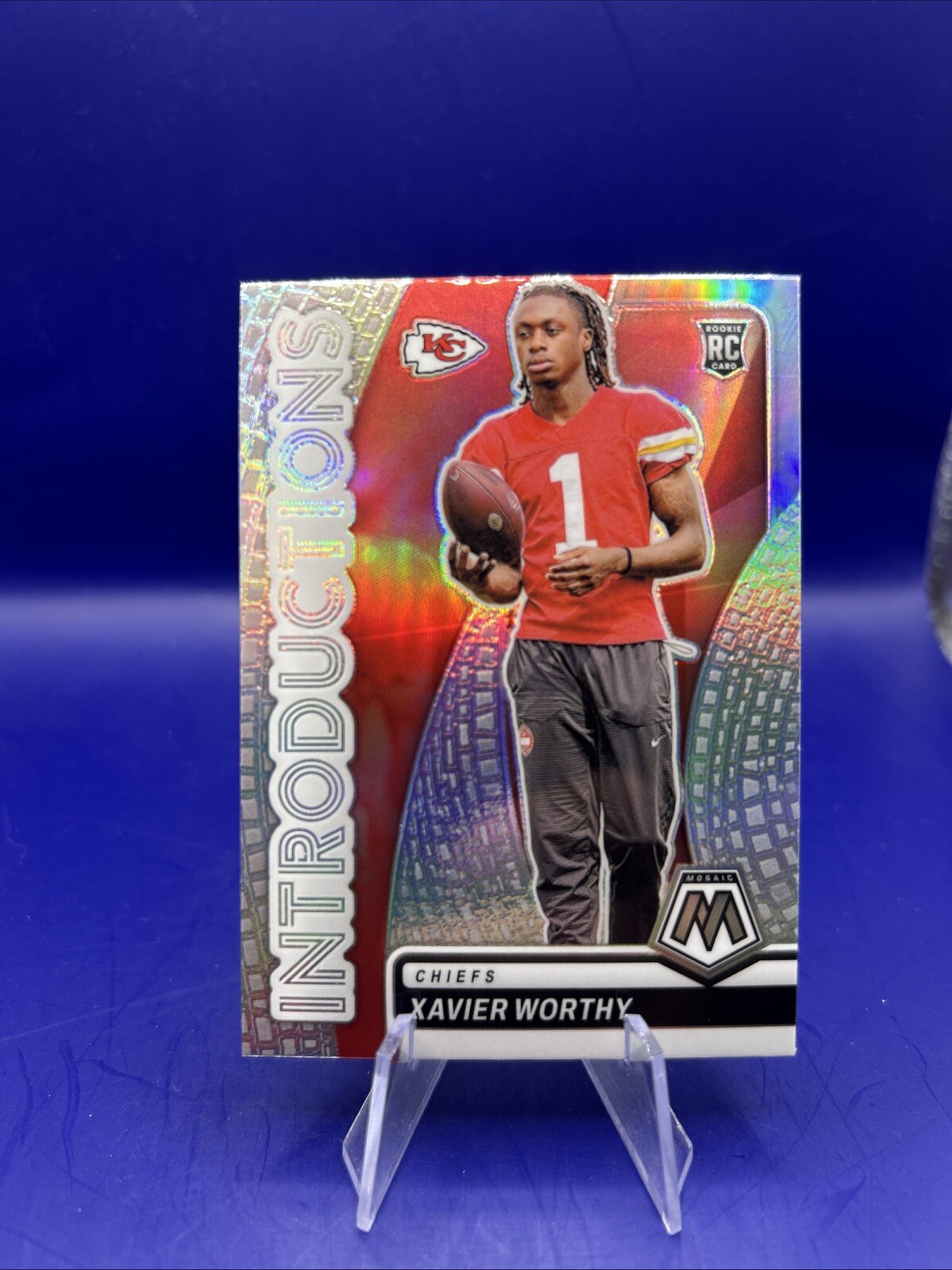 2024 Panini Mosaic Introductions Silver Prizm Xavier Worthy RC Chiefs # 10