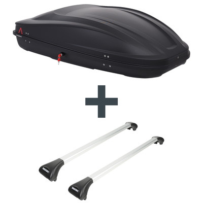 Dachbox G3 Spark + Dachträger Menabo Ariete für Peugeot Partner NEU komplett